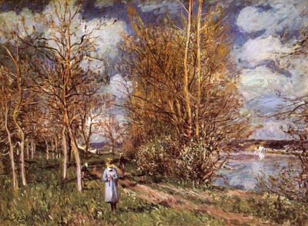 Alfred Sisley Small Meadows in Spring-By China oil painting art